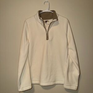 Old Navy Cream and Tan Fleece Pullover
